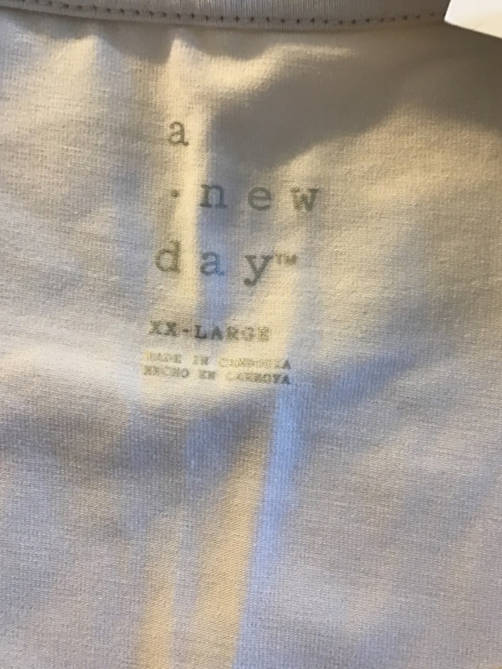 A New Day Womens Cream Colored Stretch T-Shirt Size XXL - Picture 3 of 9